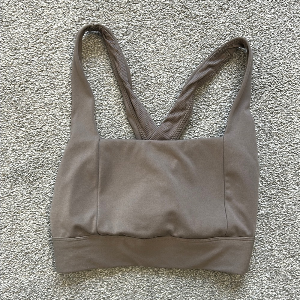 All in Motion Brown Sports Bra with Wide Straps